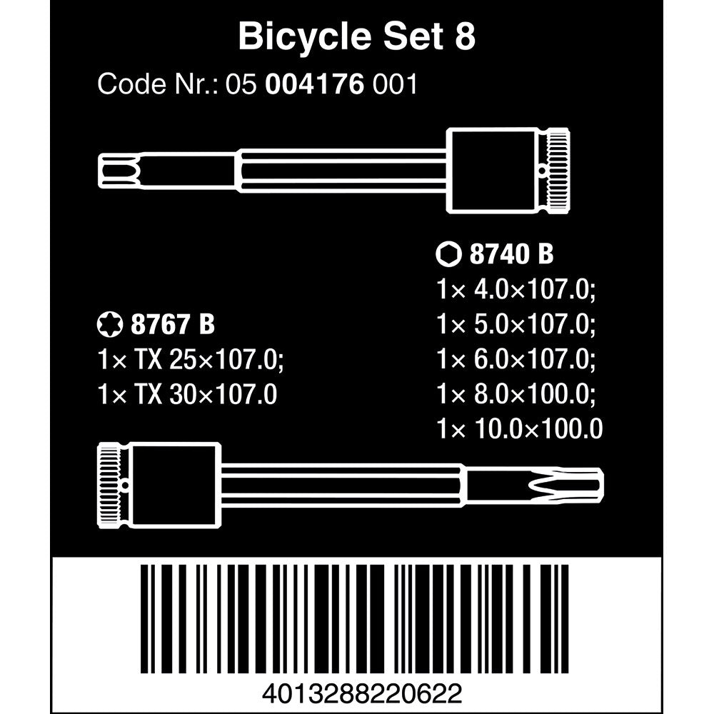 Wera Bicycle Set 8 3/8" Hex/Torx Socket Set 7pcs