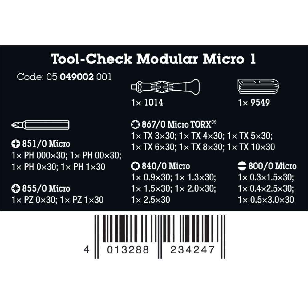 Wera Tool-Check Modular Micro 1, 21 Pieces