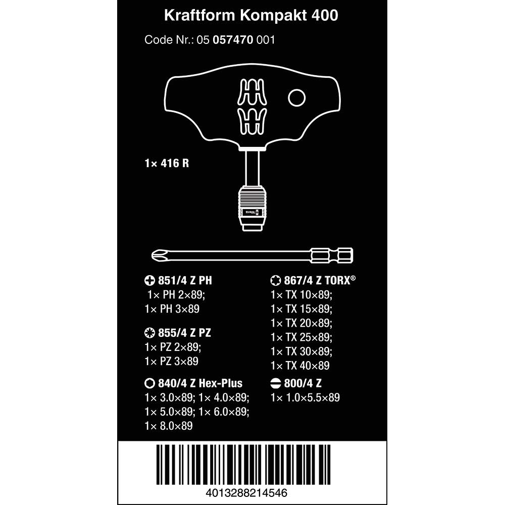 Wera Kraftform Kompakt 400 17pcs
