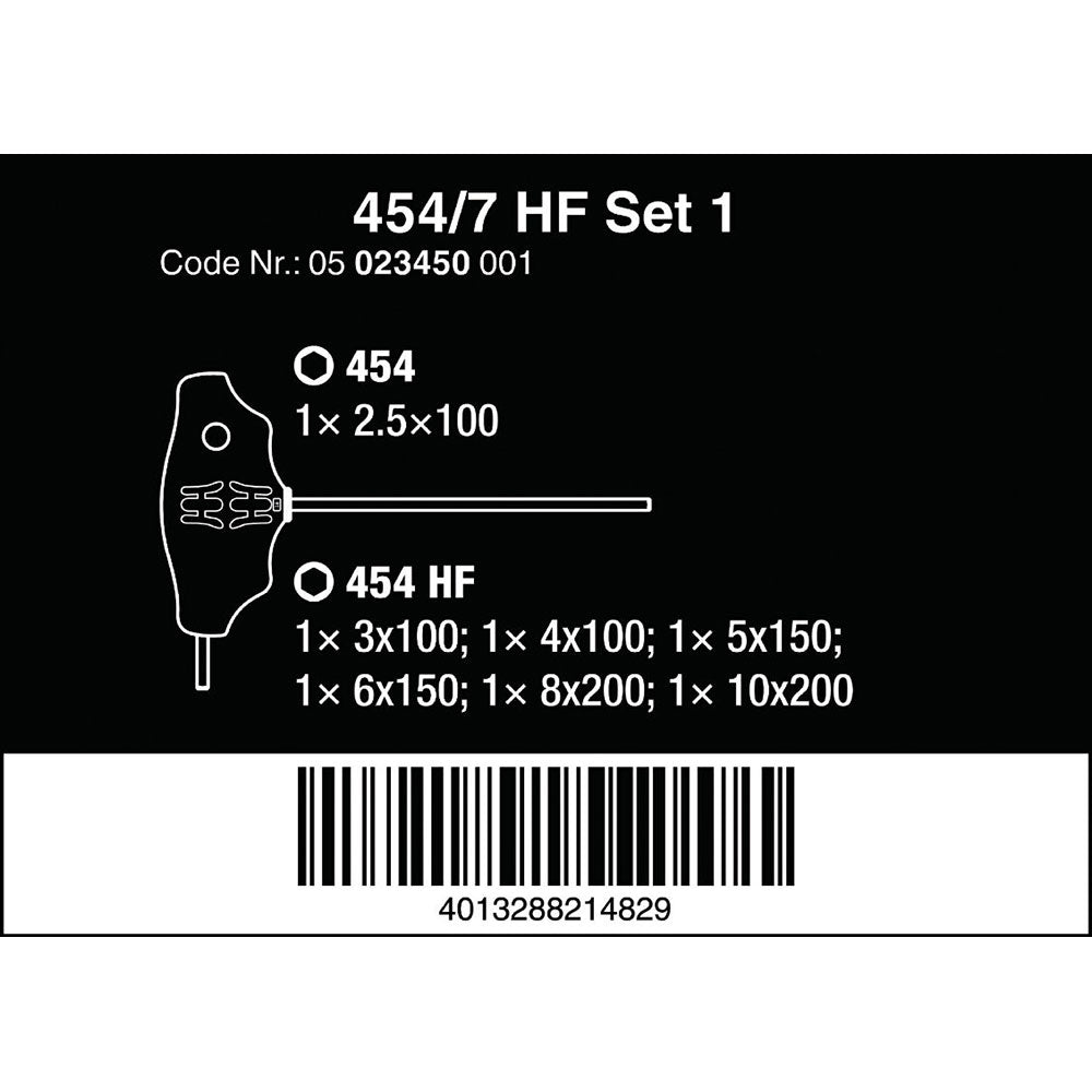 Wera 454/7 HF Screwdriver Set T-Handle Screwdrivers Hex-Plus