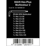 Wera 950/9 Hex-Plus Multicolour 2 L-key Set BlackLaser