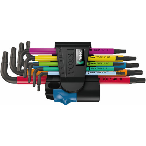 Wera 967/9 TX Multicolour HF 1 L-key Set With Holding Function