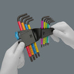 Wera 967/9 TX Multicolour HF 1 L-key Set With Holding Function