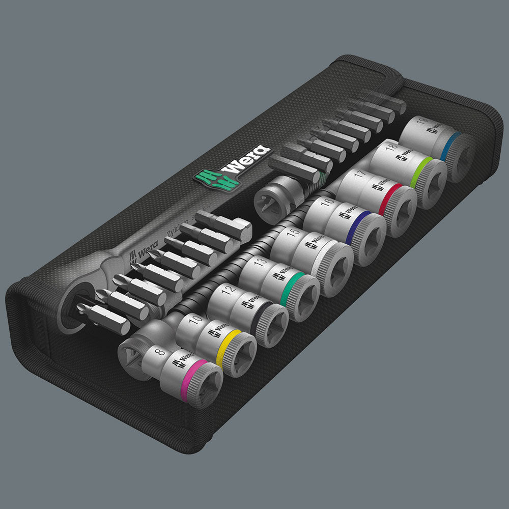 Wera 8100 SB 7 Zyklop Ratchet Set With Square 3/8 Drive
