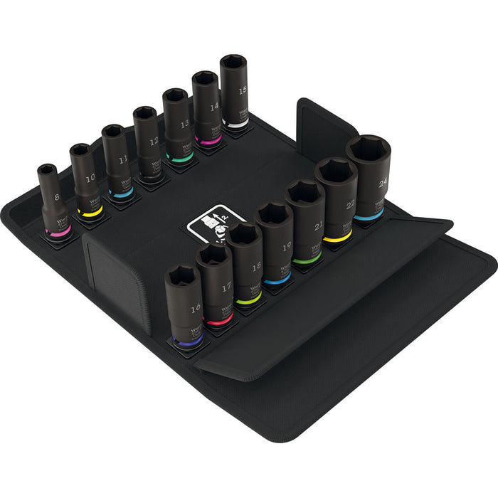 Wera Impaktor Deep Socket Set, 14 Pieces