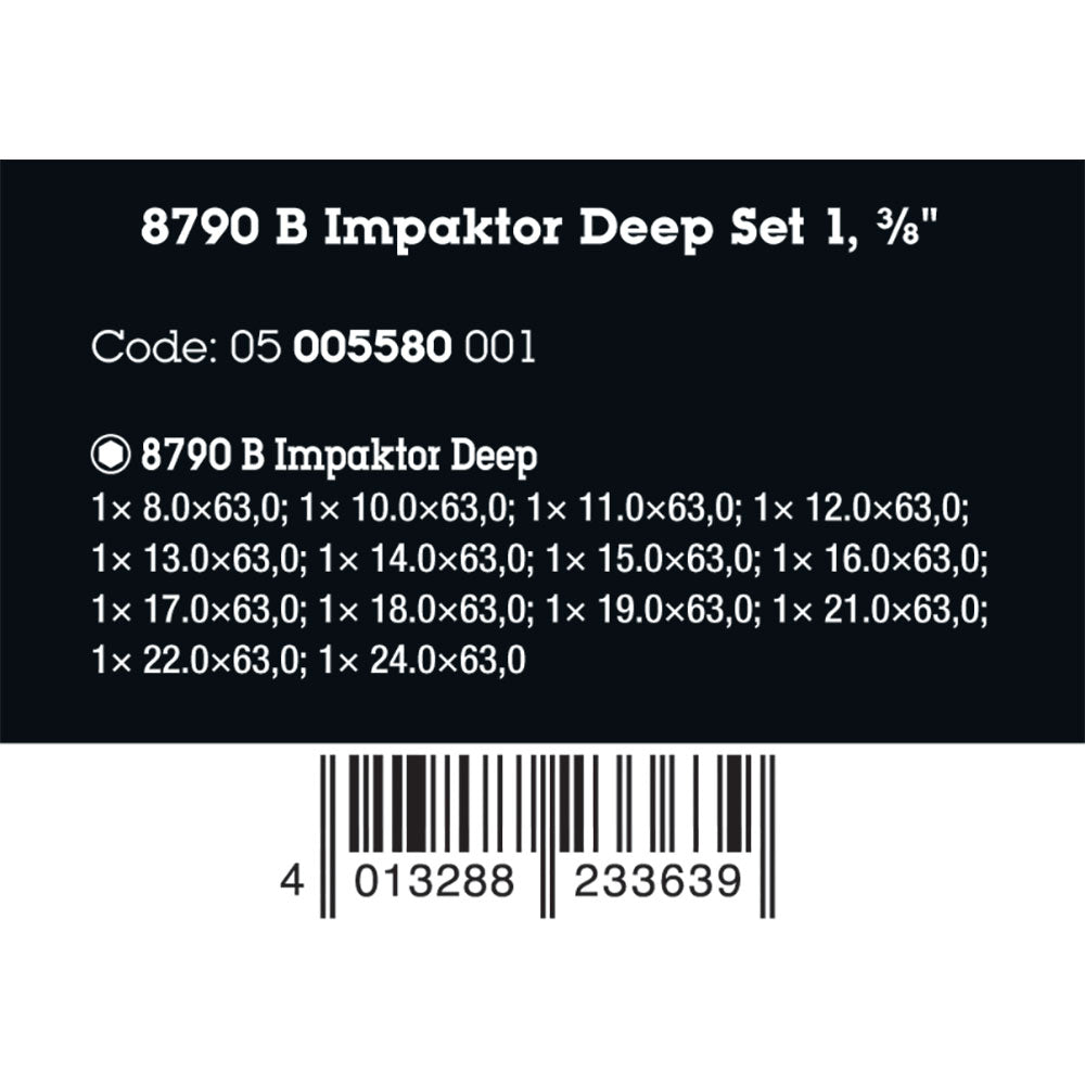 Wera Impaktor Deep Socket Set, 14 Pieces