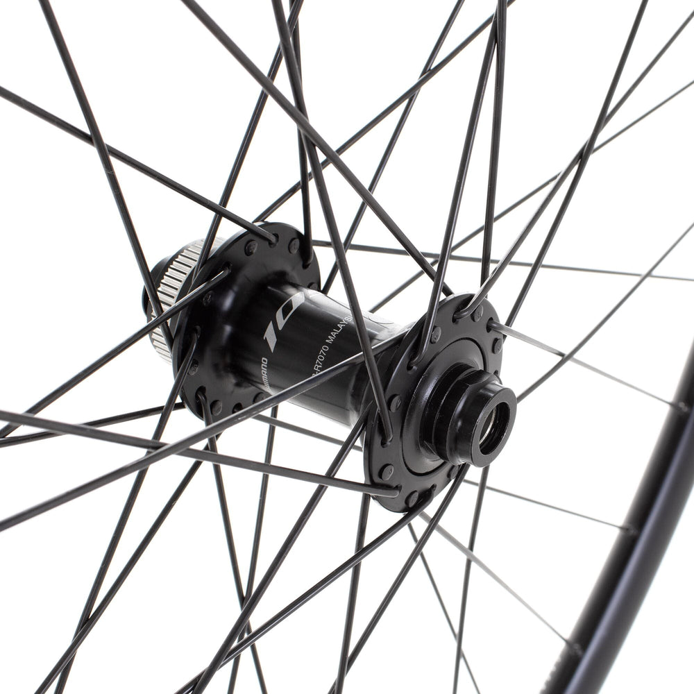 M Part Wheels Road Front Disc Wheel Shimano 105 CL Hub TA 100x12mm DT R 470 Rim black 700c