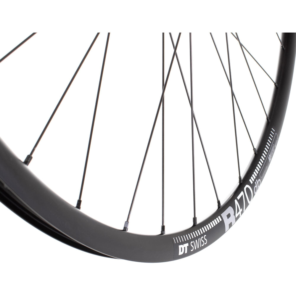 M Part Wheels Road Front Disc Wheel Shimano 105 CL Hub TA 100x12mm DT R 470 Rim black 700c