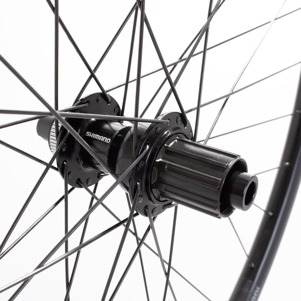 M Part Wheels Gravel Rear Wheel Shimano TC500 CL Hub TA 142x12 MS 700c Sniper 24 Rim black
