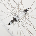 Hybrid Rear Solid Axle Screw On Wheel silver 700c