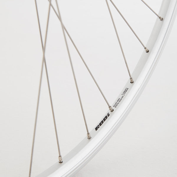 Hybrid Rear Solid Axle Screw On Wheel silver 700c