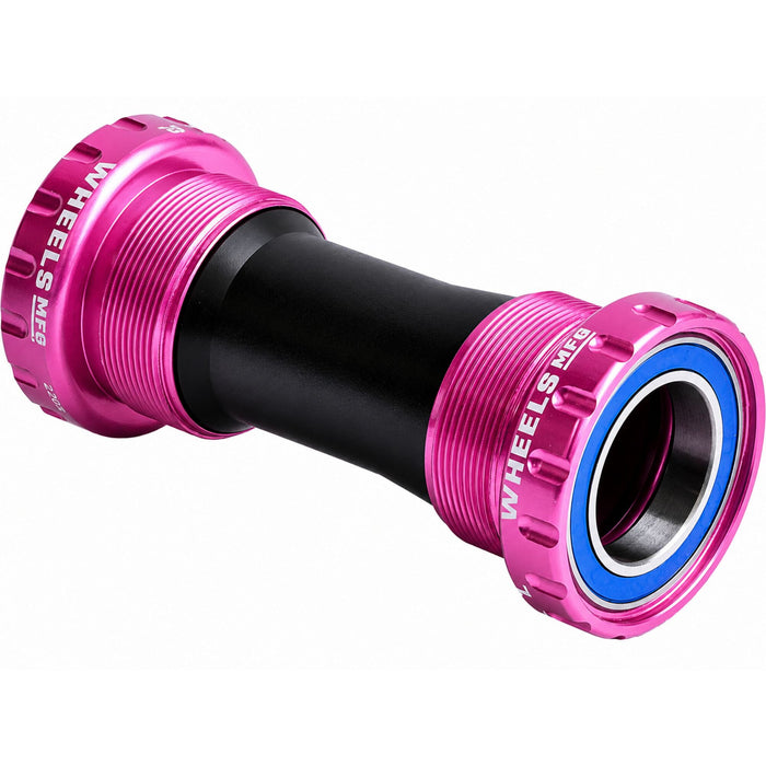 Wheels Manufacturing BSA Threaded Frame ABEC-3 Bearings For 24mm Cranks - Pink