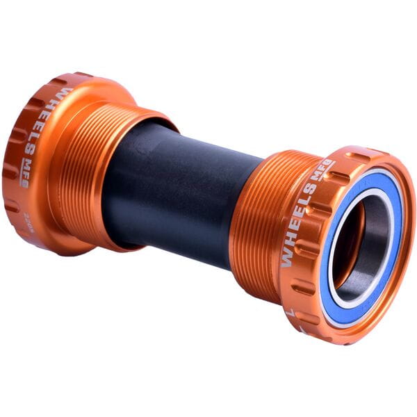 Wheels Manufacturing BSA Threaded Frame ABEC-3 Bearings For 24mm Cranks - Orange