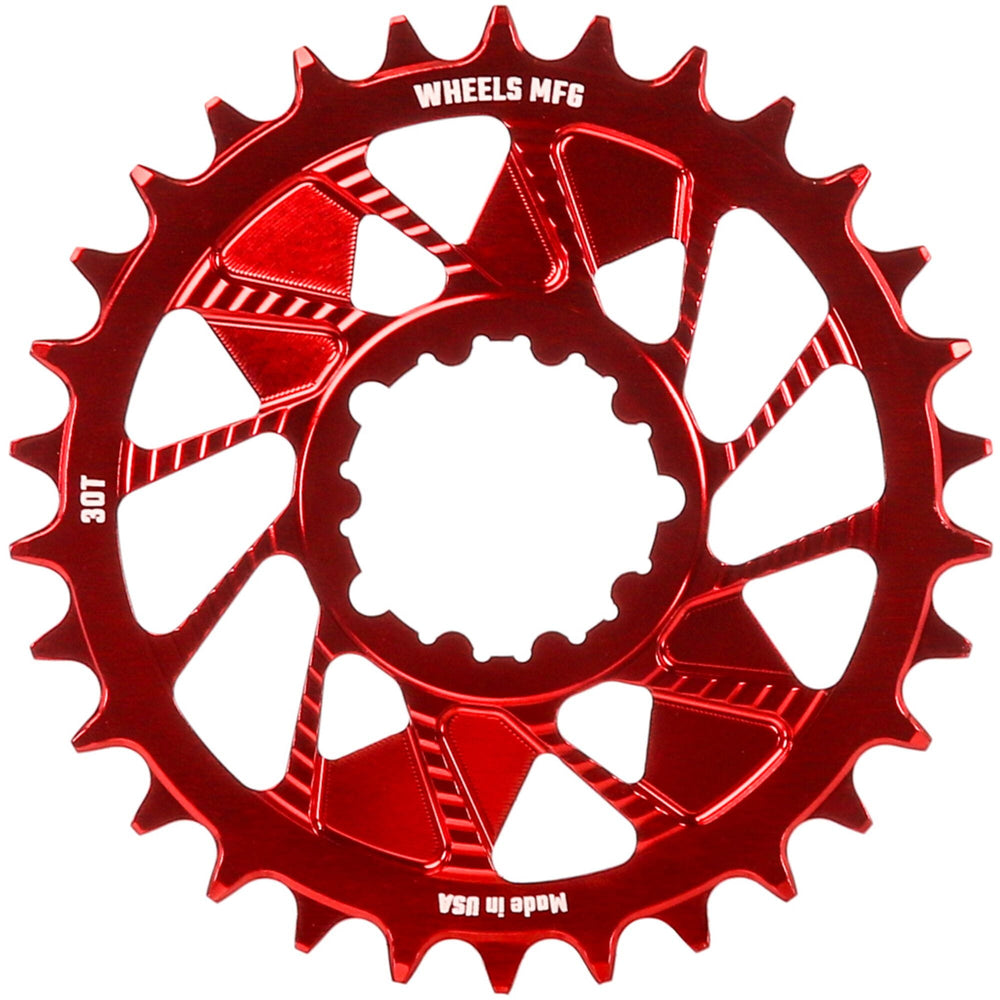 Wheels Manufacturing Wheels MFG Chainring - Anodized Sram T-Type - 30 teeth / Red