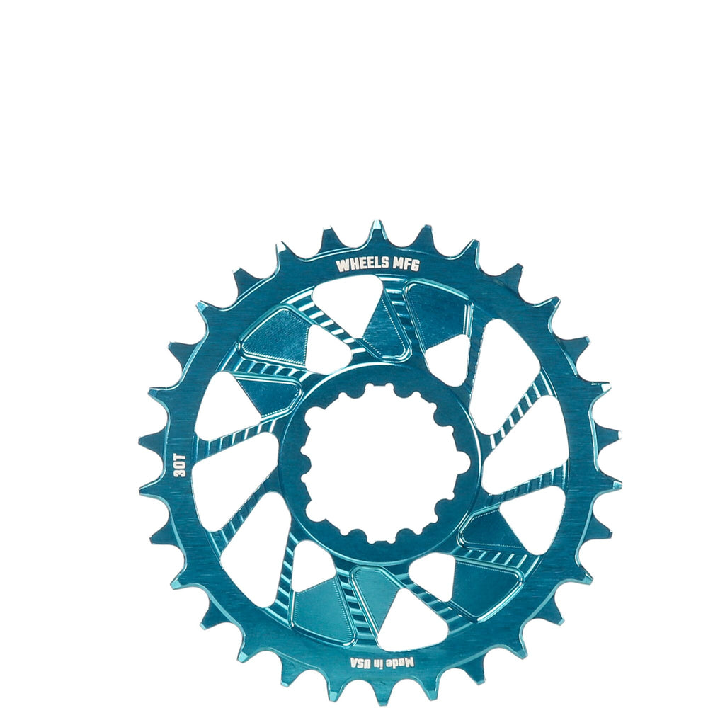 Wheels Manufacturing Wheels MFG Chainring - Anodized Sram T-Type - 30 teeth / Teal
