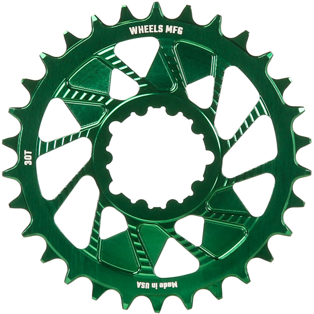 Wheels Manufacturing Wheels MFG Chainring - Anodized Sram T-Type - 30 teeth / Green