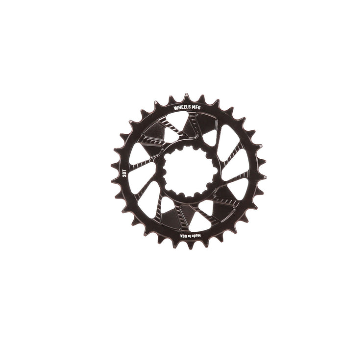 Wheels Manufacturing Wheels MFG Chainring - Anodized Shimano Direct Mount HG+ - 1.5mm Inboard - 30 teeth / Black
