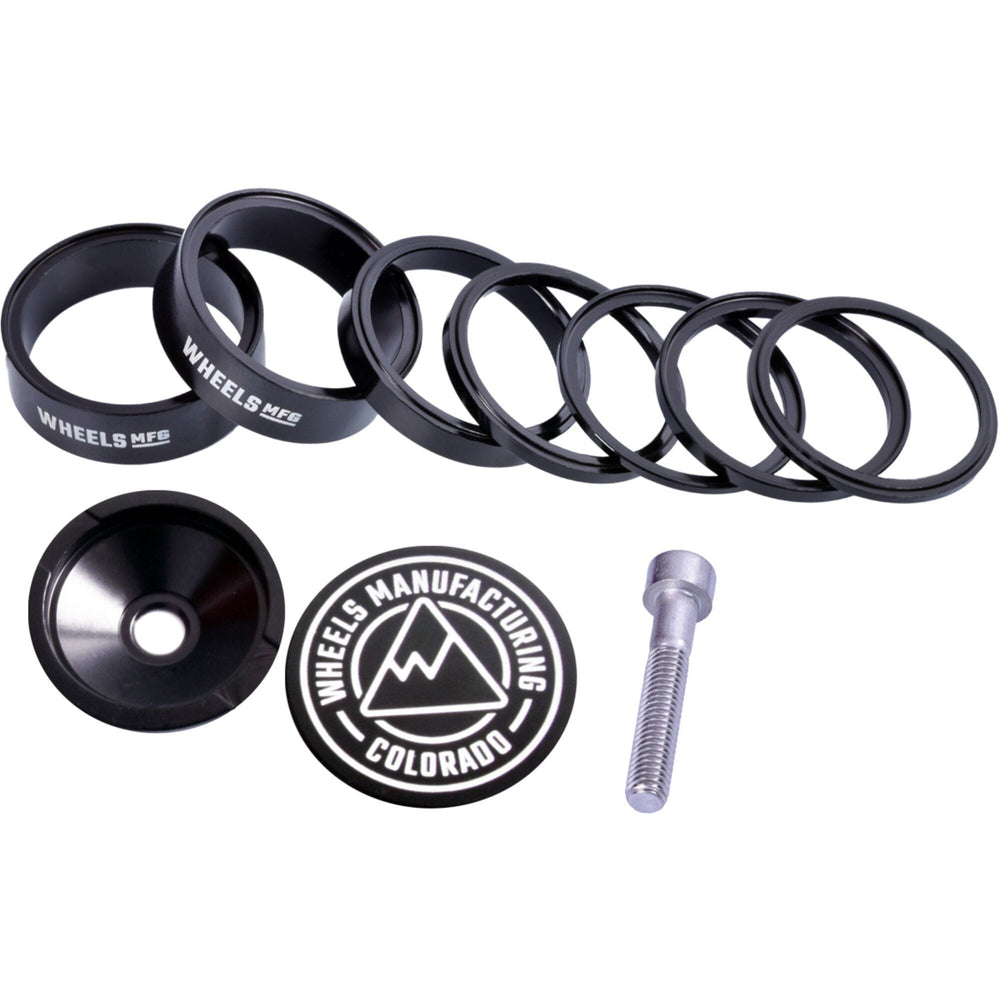 Wheels Manufacturing Pro StackRight Headset Spacer Kit - Black