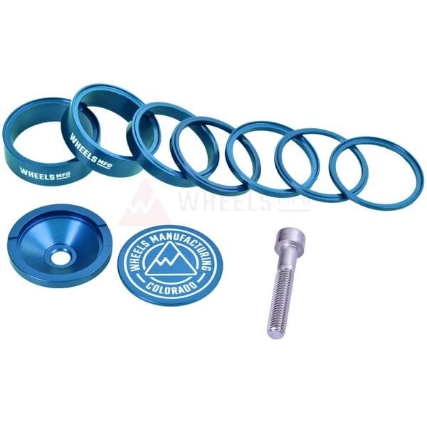 Wheels Manufacturing Pro StackRight Headset Spacer Kit - Teal