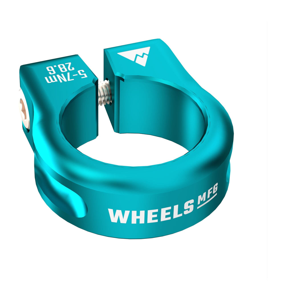 Wheels Manufacturing Seat Post Collar 28.6mm - Teal