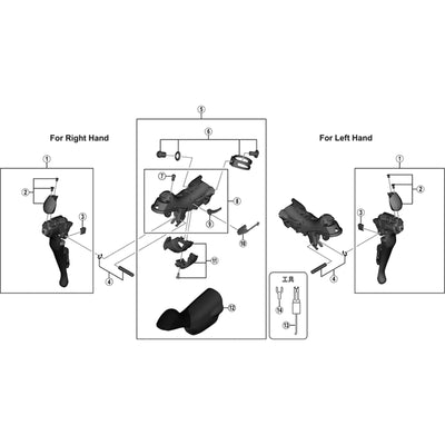 Shimano ST-9001 right hand bracket