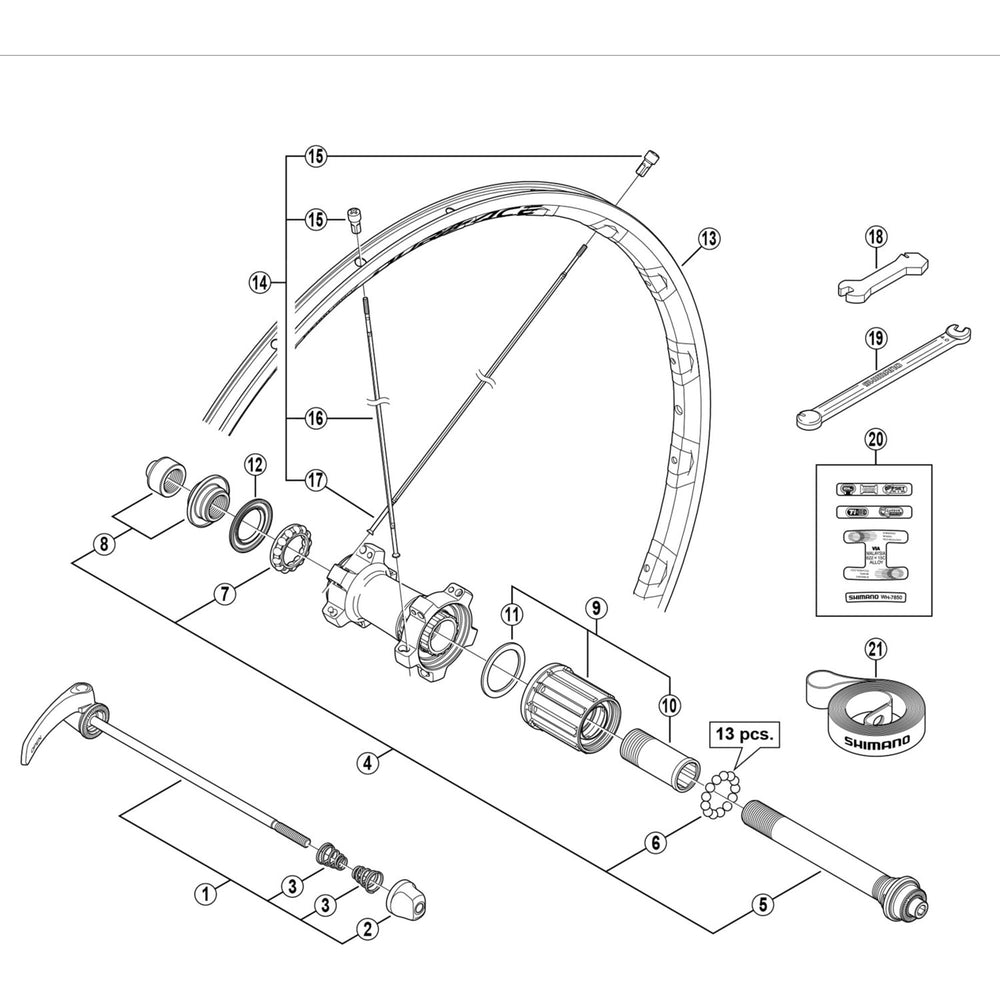 Shimano WH-7850 spoke 302 mm