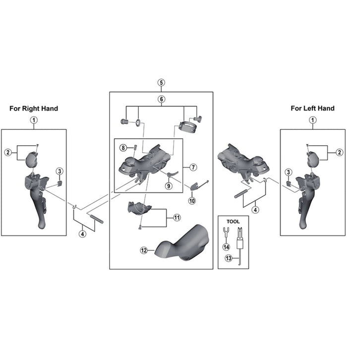 Tiagra ST-4700 right hand main lever assembly