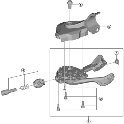 Shimano SL-U5000 Right hand shift lever unit