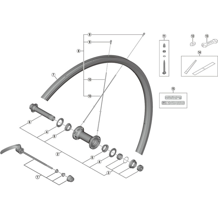 Shimano WH-RS700-C30-TL-F spoke, 280.5 mm
