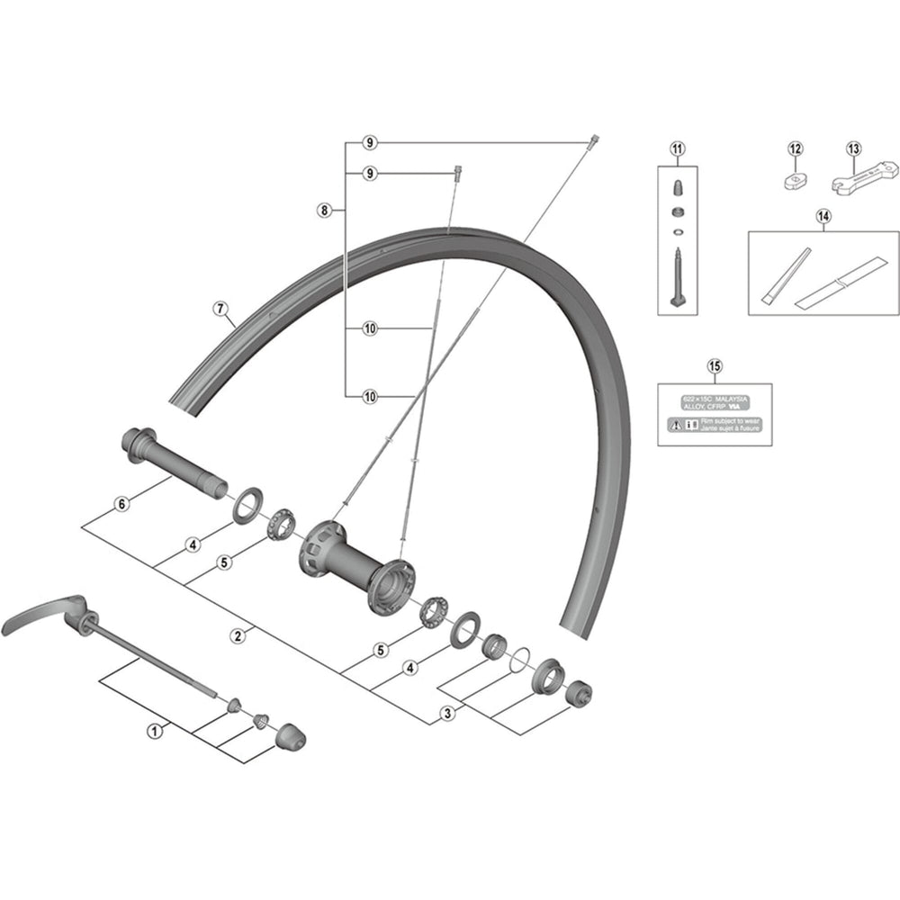 Shimano WH-RS700-C30-TL-F spoke, 280.5 mm