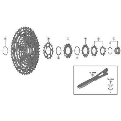 Shimano CS-M8100 spacer B 1.95 mm