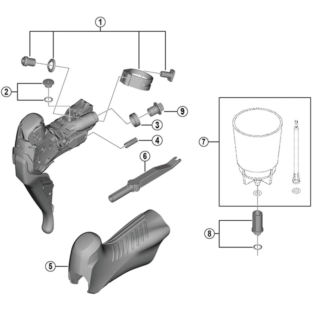 Shimano ST-RX815 bracket covers, pair