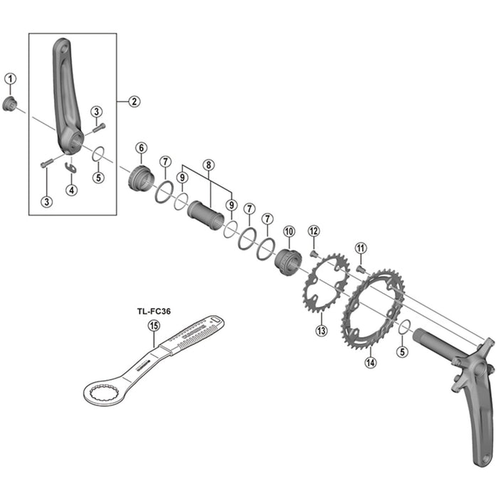 FC-M5100-1 left hand crank arm unit