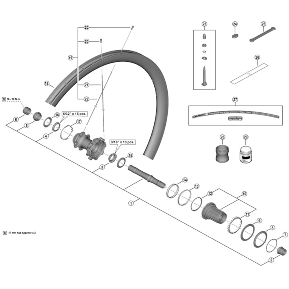 Shimano WH-R9270-C50-TU-R left hand cone with dust cover