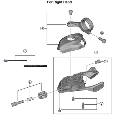 Shimano SL-M8130-R11 right hand base cover unit