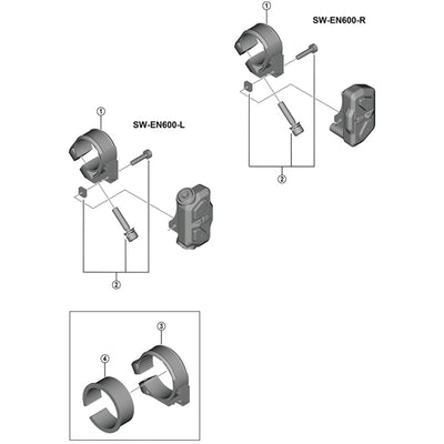 Shimano SW-EN600 adapter 31.8 mm