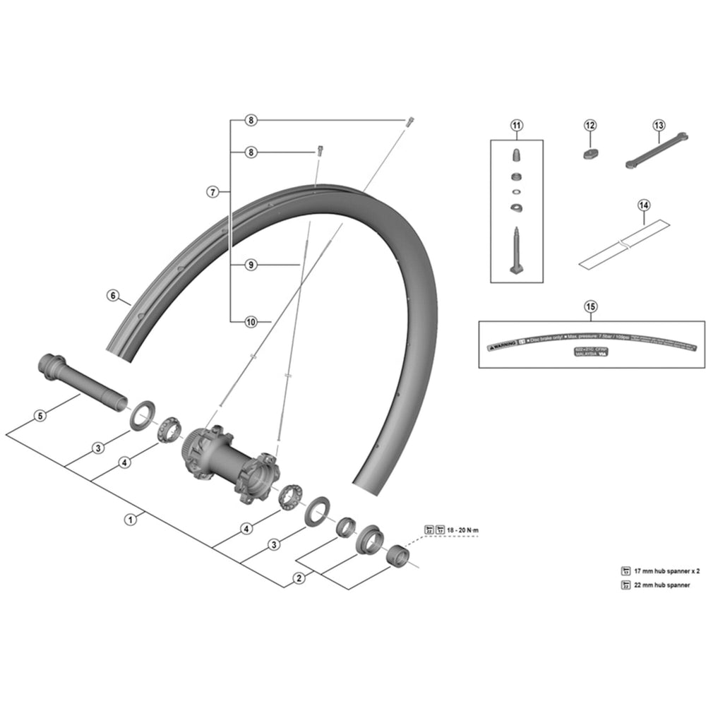 Shimano WH-R9270-C36-TL-F valve unit