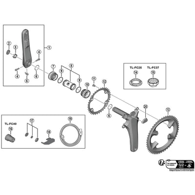 Shimano FC-R8100-P top cover