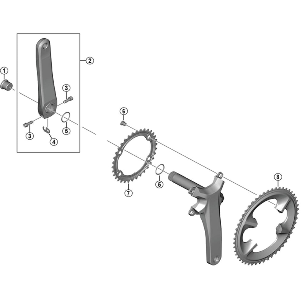 Shimano FC-R7100 105 12 speed outer chainring, 50T-NK for 50/34T