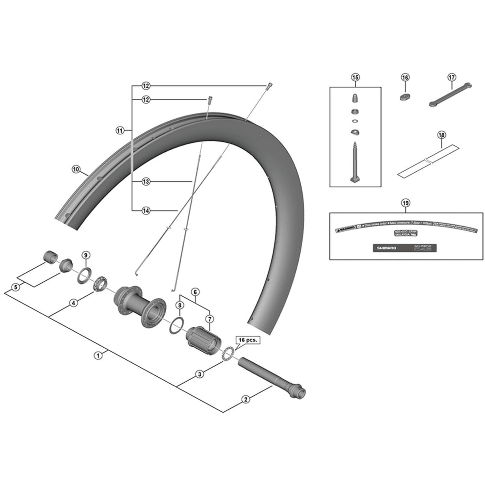 Shimano WH-RS710-C32-TL-R spacer for inner