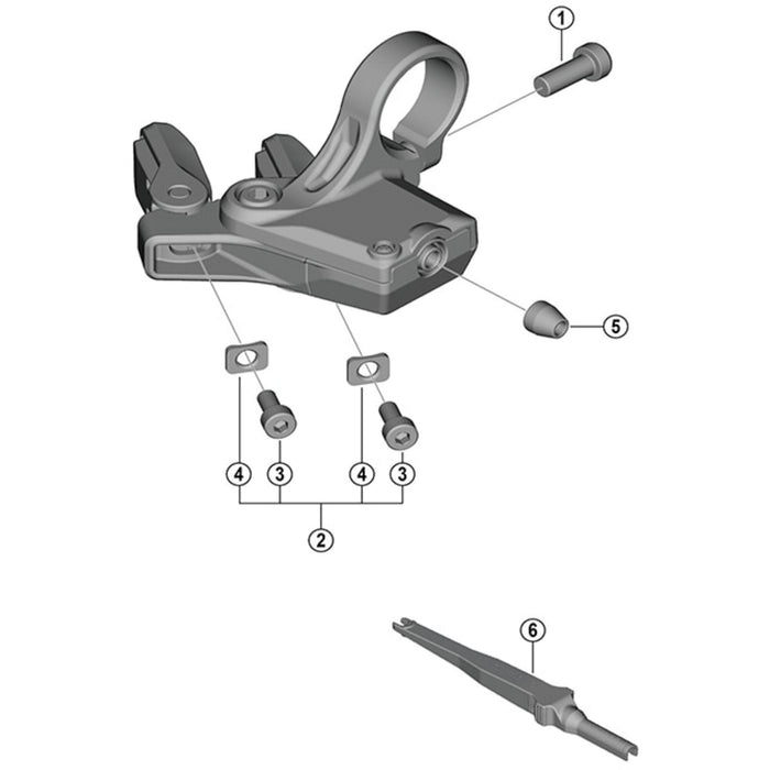 Shimano SW-M8150 lever unit fixing screw and washer, M4 set