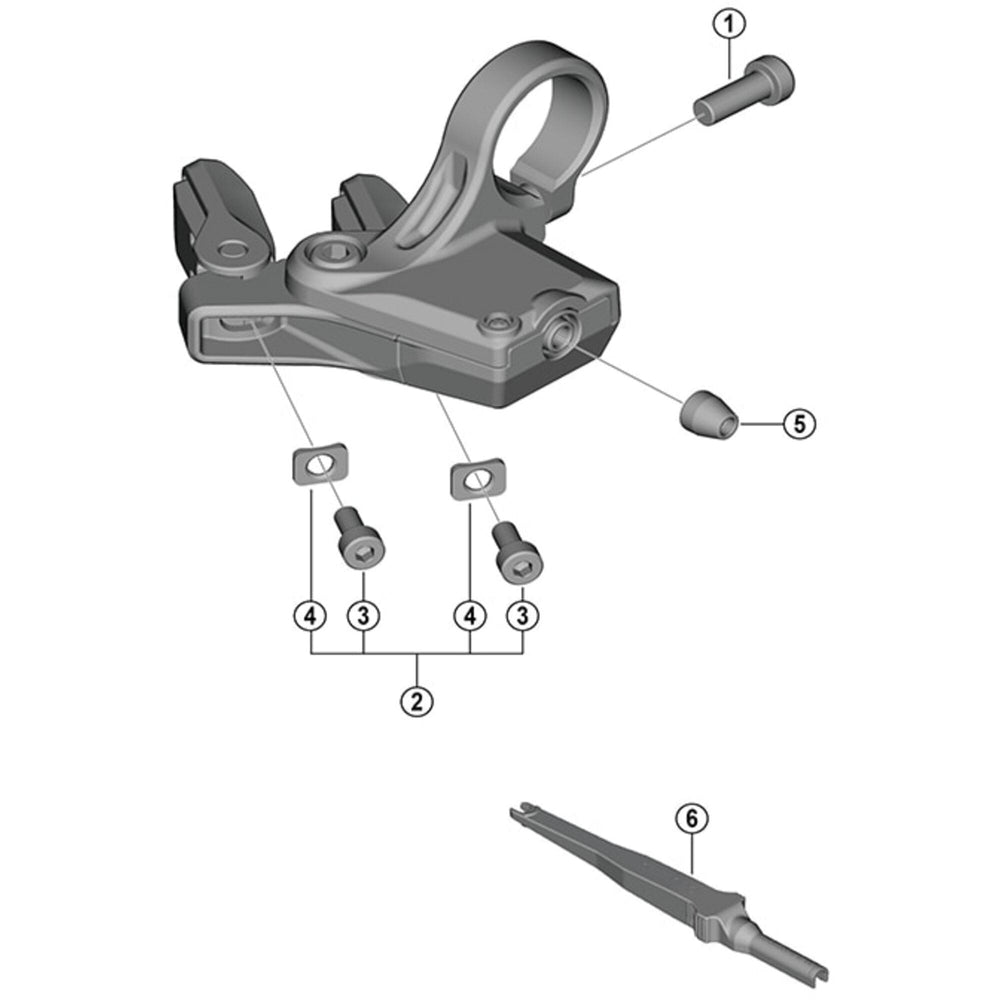 Shimano SW-M8150 lever unit fixing screw and washer, M4 set