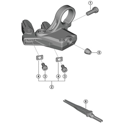 Shimano SW-M8150 lever unit fixing screw and washer, M4 set