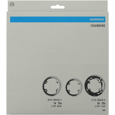 Shimano FC-RX610-1 GRX 12 speed single 1X chainring, 40T