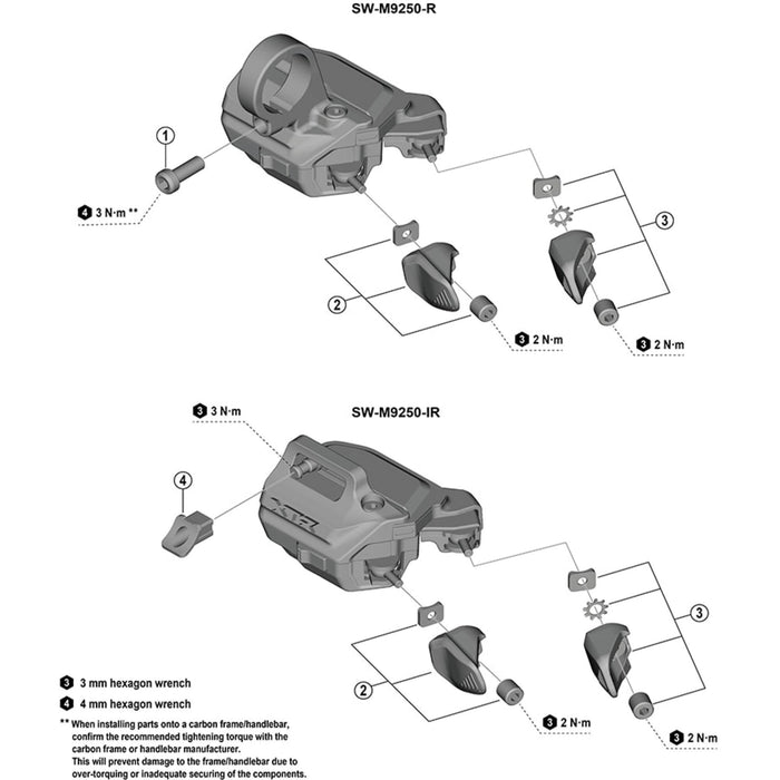 Shimano SW-M9250-R/IR lever unit X