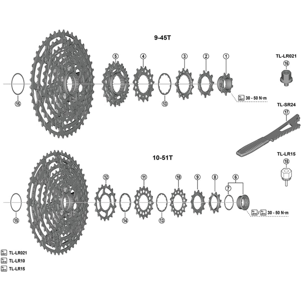Shimano CS-M9200 spacer 1.95 mm