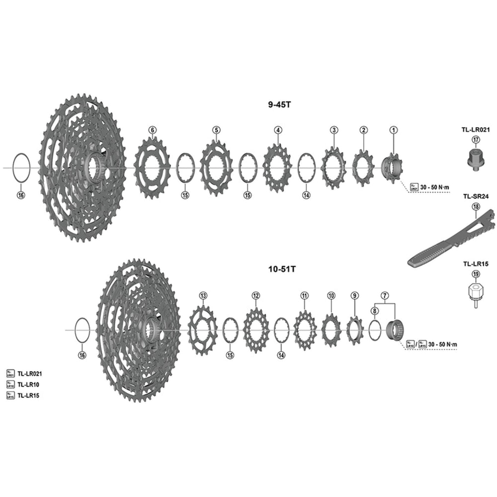 Shimano CS-M8200-12 sprocket 17T N