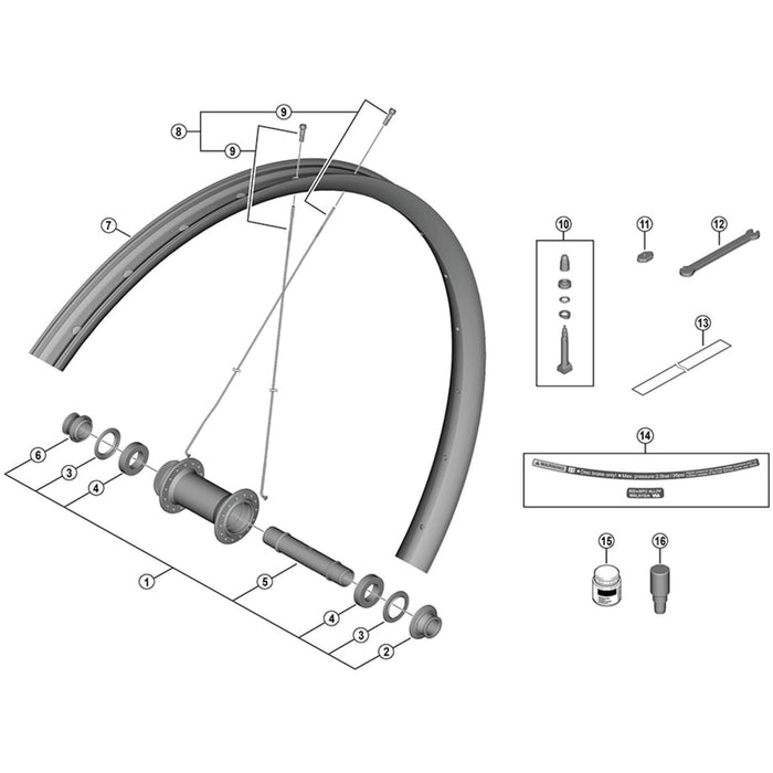 Shimano WH-M8200-TL-F15-B-29 spoke and nipple, 298 mm