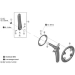 Shimano FC-09 left hand crank arm, 172.5 mm