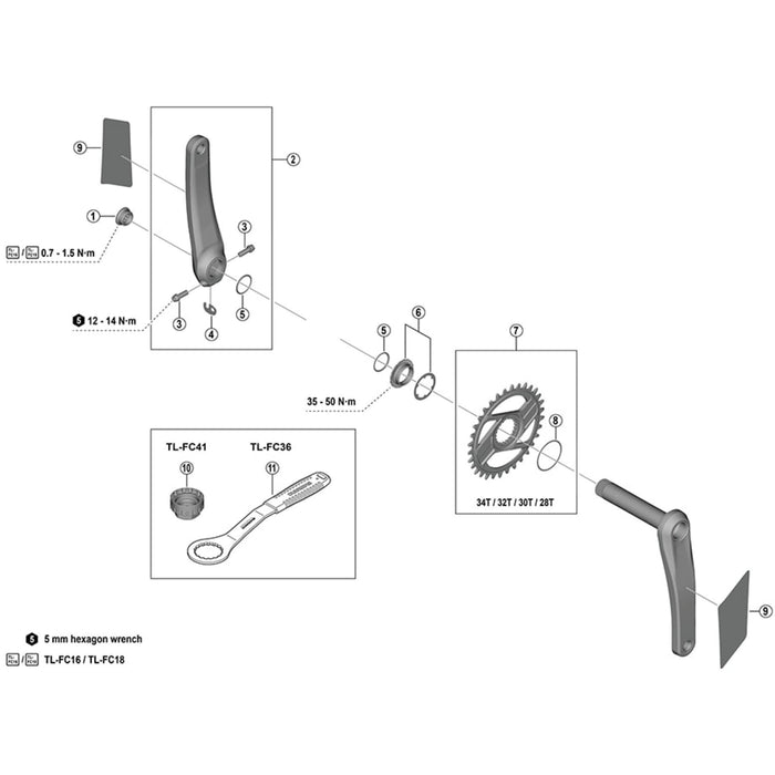 Shimano FC-M9200/9220 protection sticker, pack of 2